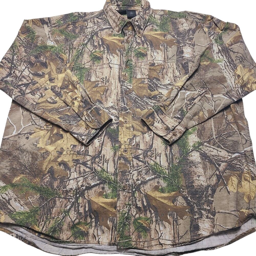 Bushmaster Camo Realtree Longsleeve Button Up Shirt Men's Size 2XL Ripstop
